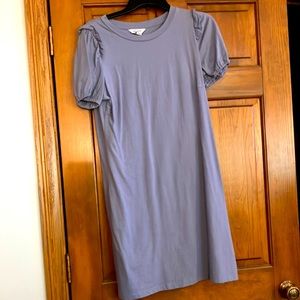 Light blue/greyish ruffled shoulder t-shirt dress!
